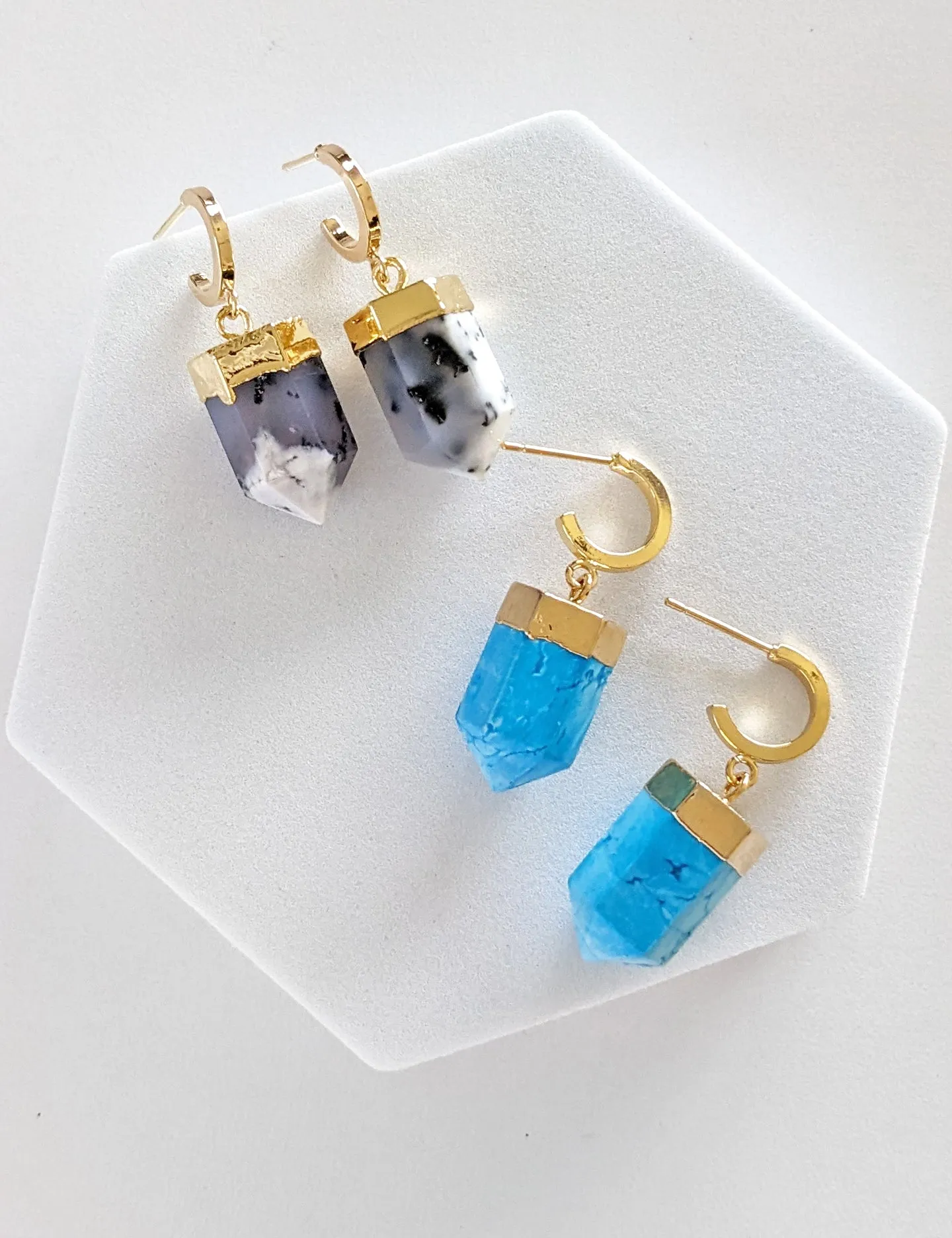 Nuance Crystal Point Drop Earrings